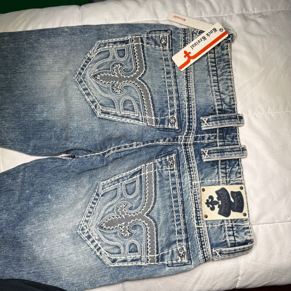 Rock Revival Blue Men's Jeans - Picture 7 of 16
